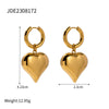 304 Stainless Steel Rope 18K Gold Plated IG Style Casual Heart Shape Bracelets Earrings Necklace