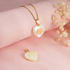 Wholesale Jewelry Simple Style Heart Shape Shell 304 Stainless Steel Shell 18K Gold Plated Plating Pendant Necklace