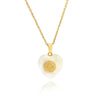 Wholesale Jewelry Simple Style Heart Shape Shell 304 Stainless Steel Shell 18K Gold Plated Plating Pendant Necklace