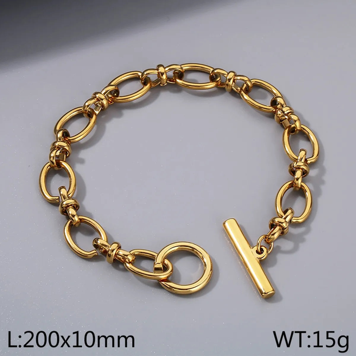 Simple Style Classic Style Geometric 304 Stainless Steel 18K Gold Plated Bracelets In Bulk