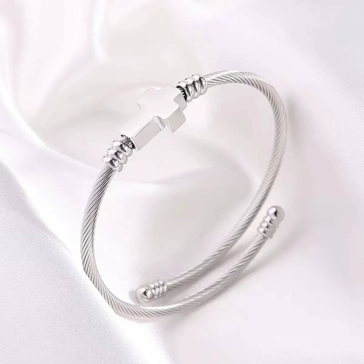 Simple Style Classic Style Heart Shape 304 Stainless Steel Bangle In Bulk