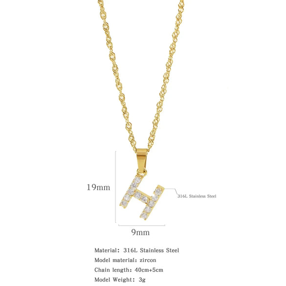 304 Stainless Steel Simple Style Classic Style Inlay Constellation Zircon Pendant Necklace