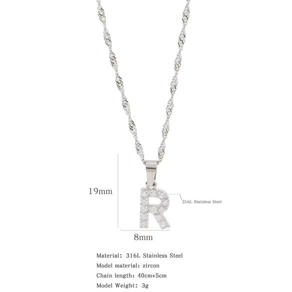304 Stainless Steel Simple Style Classic Style Inlay Constellation Zircon Pendant Necklace