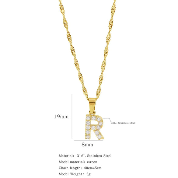 304 Stainless Steel Simple Style Classic Style Inlay Constellation Zircon Pendant Necklace