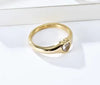 Wholesale Jewelry Simple Style Classic Style Lemon 304 Stainless Steel Zircon 18K Gold Plated Inlay Rings