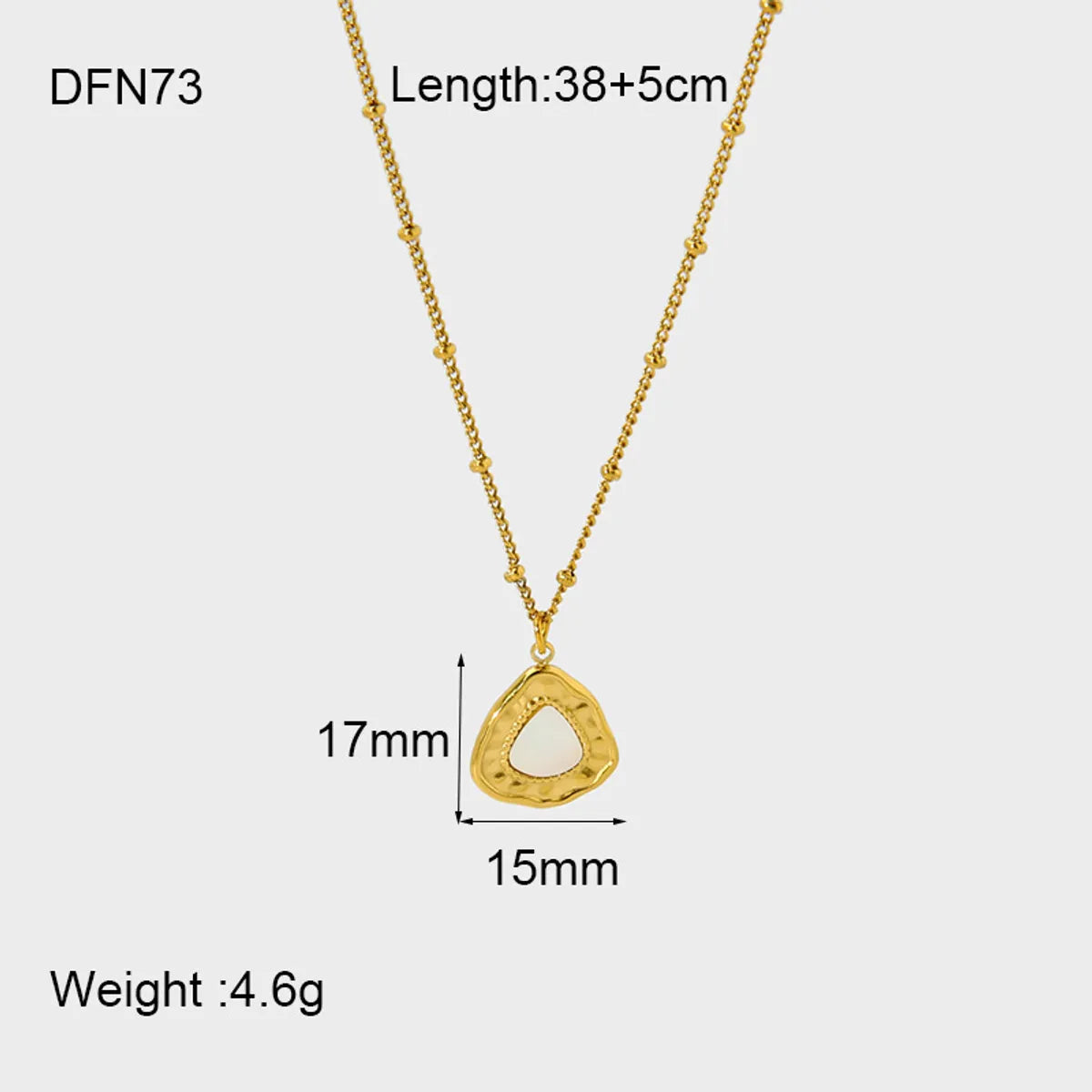 304 Stainless Steel Simple Style Classic Style Irregular Plating Solid Color Pendant Necklace