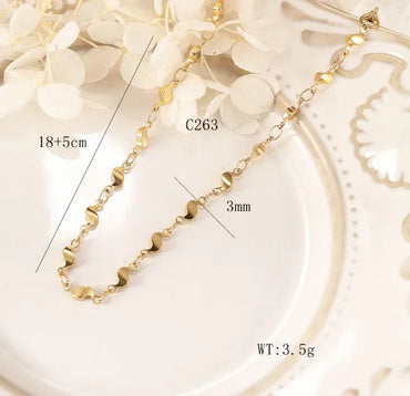 Simple Style Classic Style Solid Color 18K Gold Plated Bracelets In Bulk