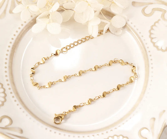 Simple Style Classic Style Solid Color 18K Gold Plated Bracelets In Bulk