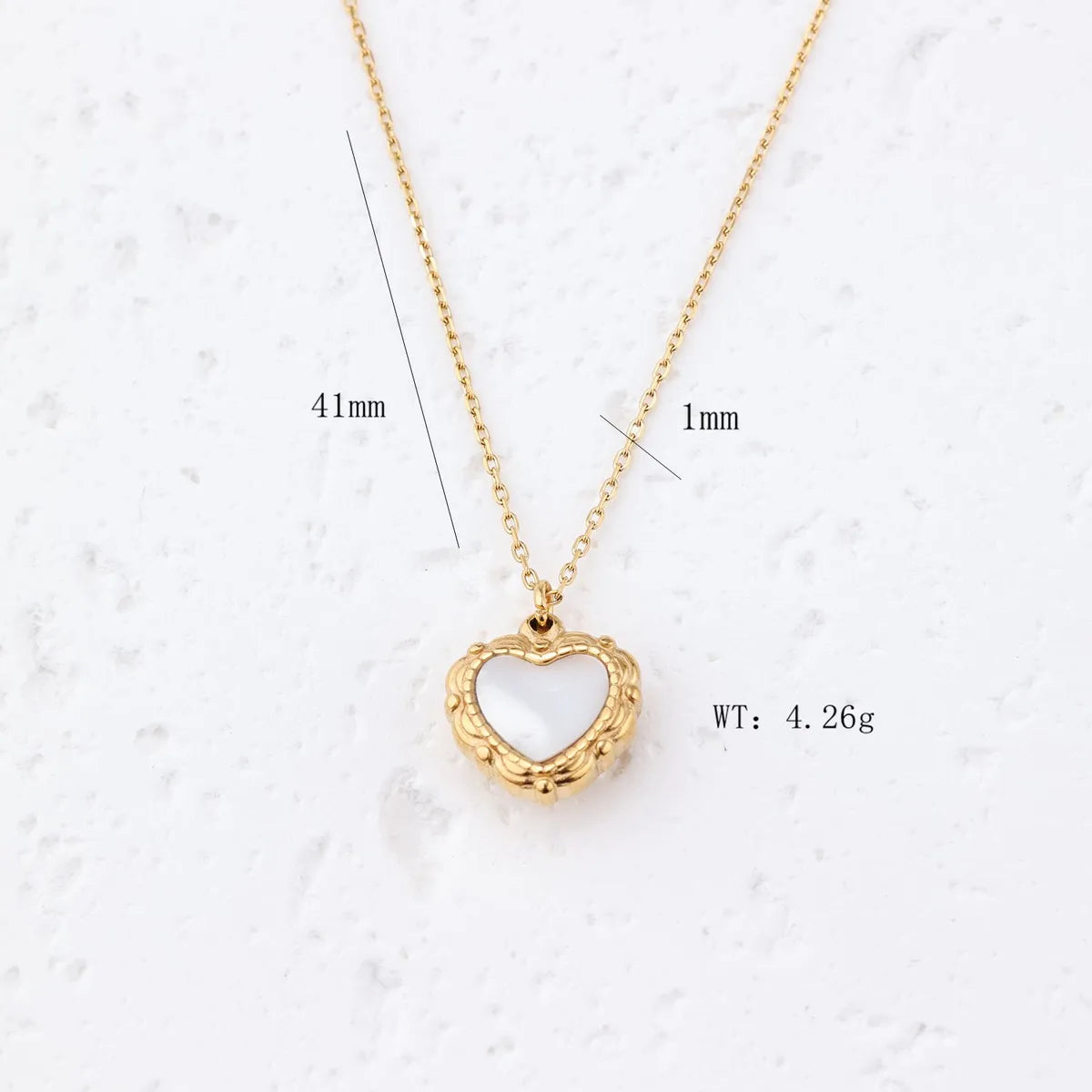 Wholesale Jewelry Simple Style Geometric Natural Stone 18K Gold Plated Inlay Pendant Necklace