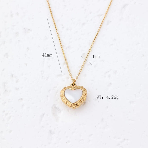 Wholesale Jewelry Simple Style Geometric Natural Stone 18K Gold Plated Inlay Pendant Necklace