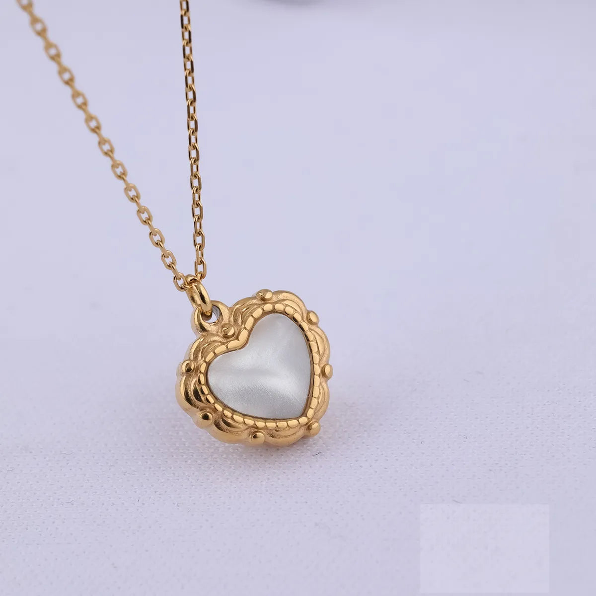 Wholesale Jewelry Simple Style Geometric Natural Stone 18K Gold Plated Inlay Pendant Necklace