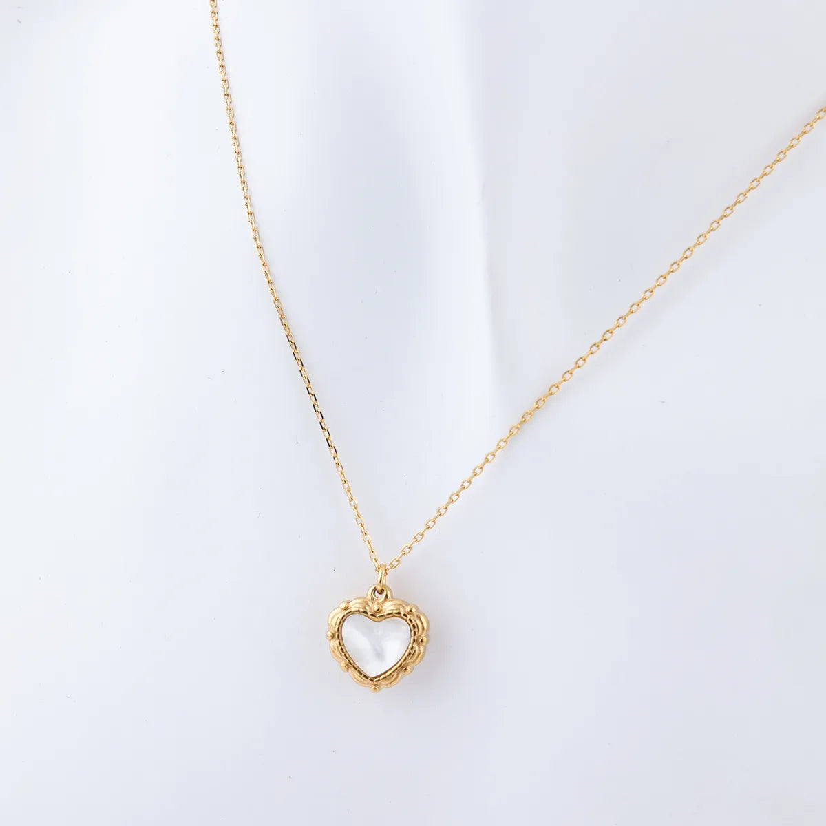 Wholesale Jewelry Simple Style Geometric Natural Stone 18K Gold Plated Inlay Pendant Necklace