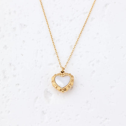 Wholesale Jewelry Simple Style Geometric Natural Stone 18K Gold Plated Inlay Pendant Necklace