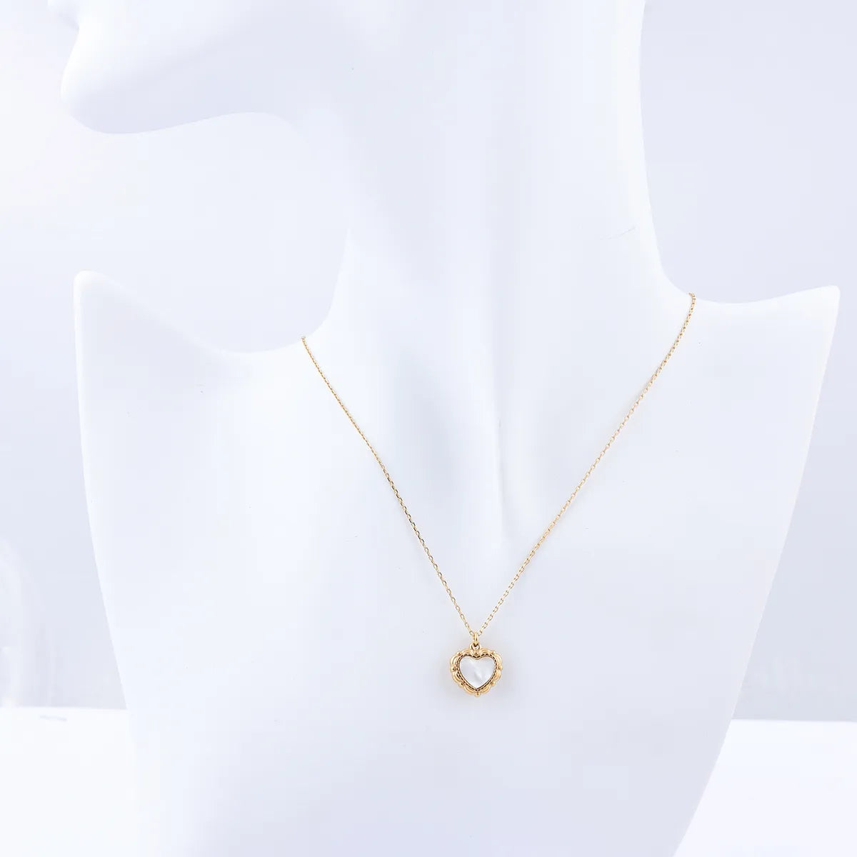 Wholesale Jewelry Simple Style Geometric Natural Stone 18K Gold Plated Inlay Pendant Necklace