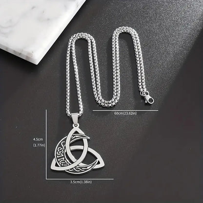 304 Stainless Steel Simple Style Moon Pendant Necklace