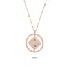 Wholesale Jewelry Simple Style Geometric 304 Stainless Steel Zircon Plating Pendant Necklace