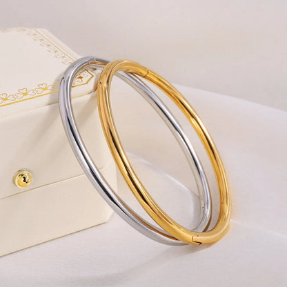 304 Stainless Steel Simple Style Round Bangle