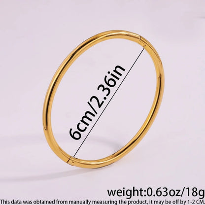 304 Stainless Steel Simple Style Round Bangle