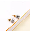 304 Stainless Steel Simple Style Shiny Plating Inlay Double Ring Rhinestones Jewelry Set