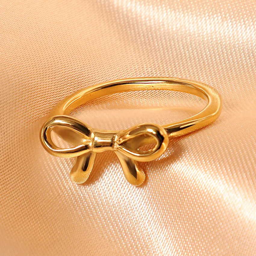 304 Stainless Steel Simple Style Solid Color Rings