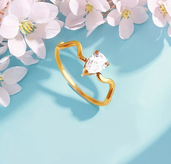 304 Stainless Steel Titanium Steel 18K Gold Plated Basic Simple Style Classic Style Inlay Geometric Zircon Rings