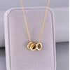 304 Stainless Steel Titanium Steel 18K Gold Plated Elegant Simple Style Plating Inlay Solid Color Rhinestones Pendant Necklace
