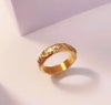 304 Stainless Steel Titanium Steel 18K Gold Plated Simple Style Classic Style Commute Inlay Sun Star Moon Zircon Rings