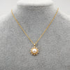 304 Stainless Steel Titanium Steel Copper Gold Plated Simple Style Handmade Inlay Sun Rhinestones Freshwater Pearl Pendant Necklace