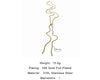 Wholesale Jewelry Casual Classic Style Geometric 316 Stainless Steel  18K Gold Plated Long Necklace