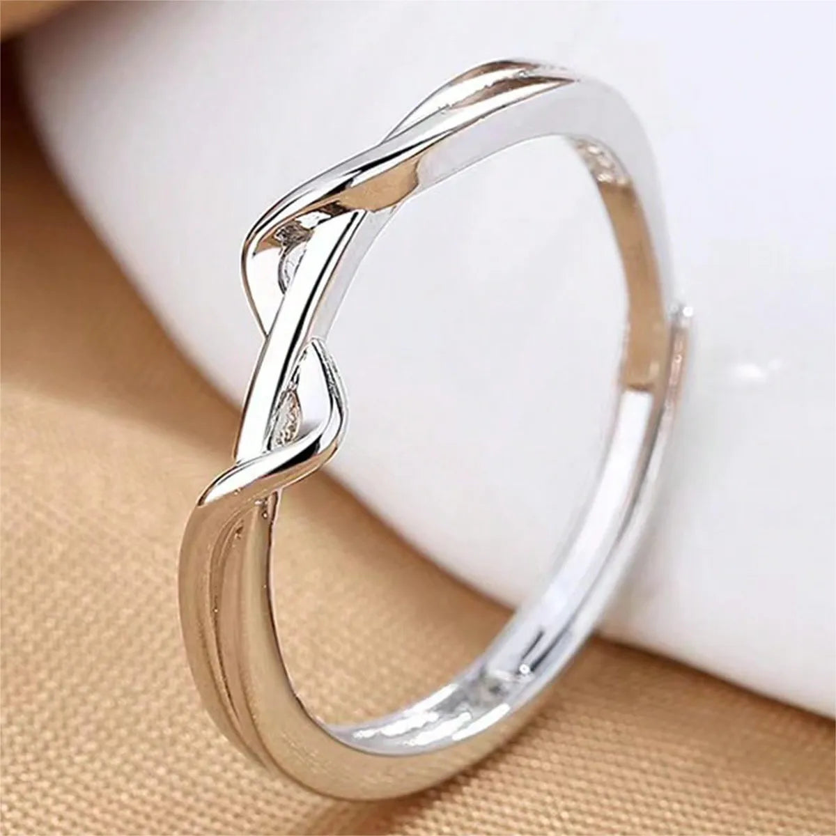 Wholesale Jewelry Simple Style Geometric Titanium Steel Copper Zircon 18K Gold Plated Hollow Out Inlay Open Rings