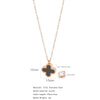 316L Stainless Steel  Simple Style Plating Inlay Four Leaf Clover Shell Pendant Necklace