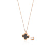316L Stainless Steel  Simple Style Plating Inlay Four Leaf Clover Shell Pendant Necklace