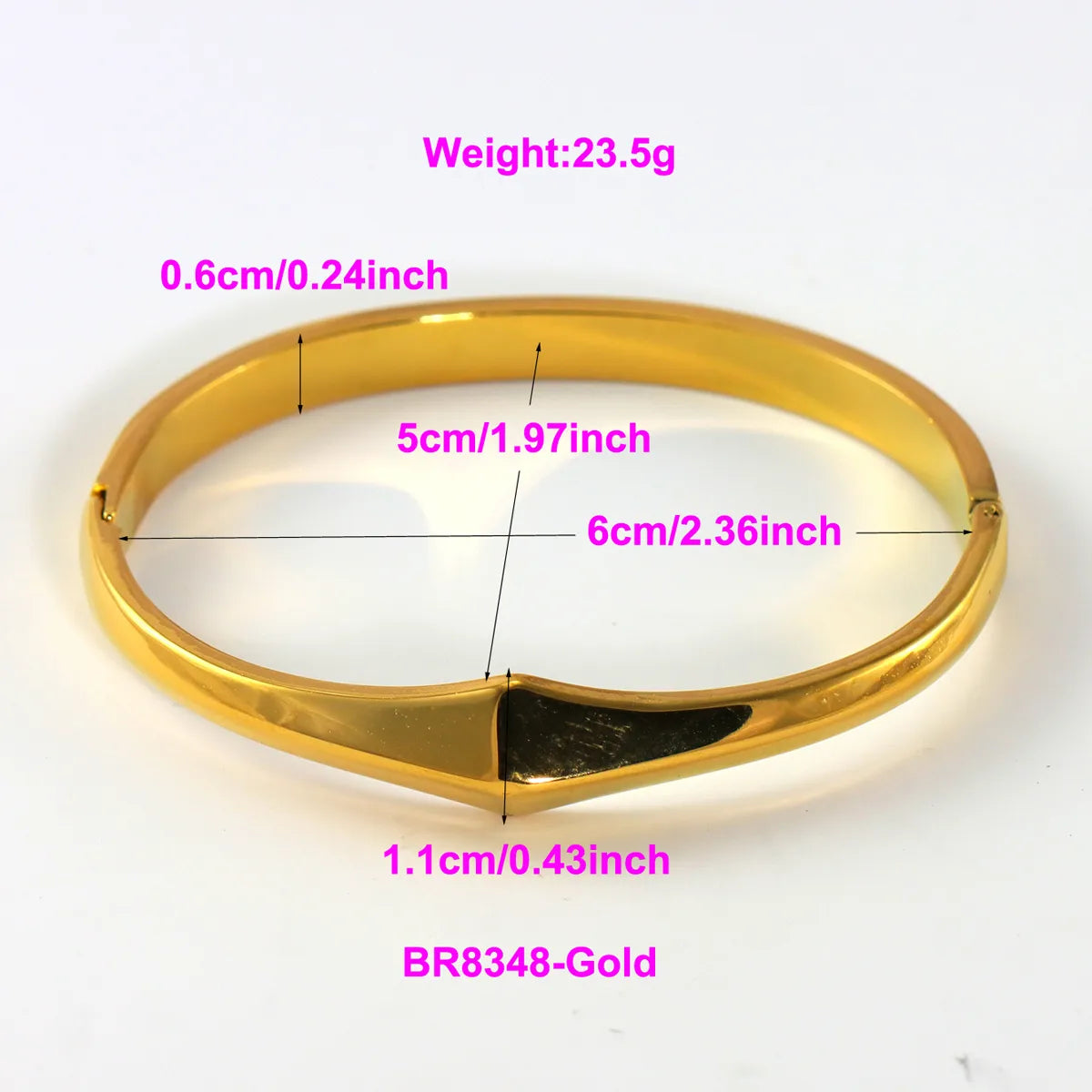 IG Style Elegant Classic Style Stripe Waves Knot 316L Stainless Steel  18K Gold Plated No Inlay Bangle In Bulk