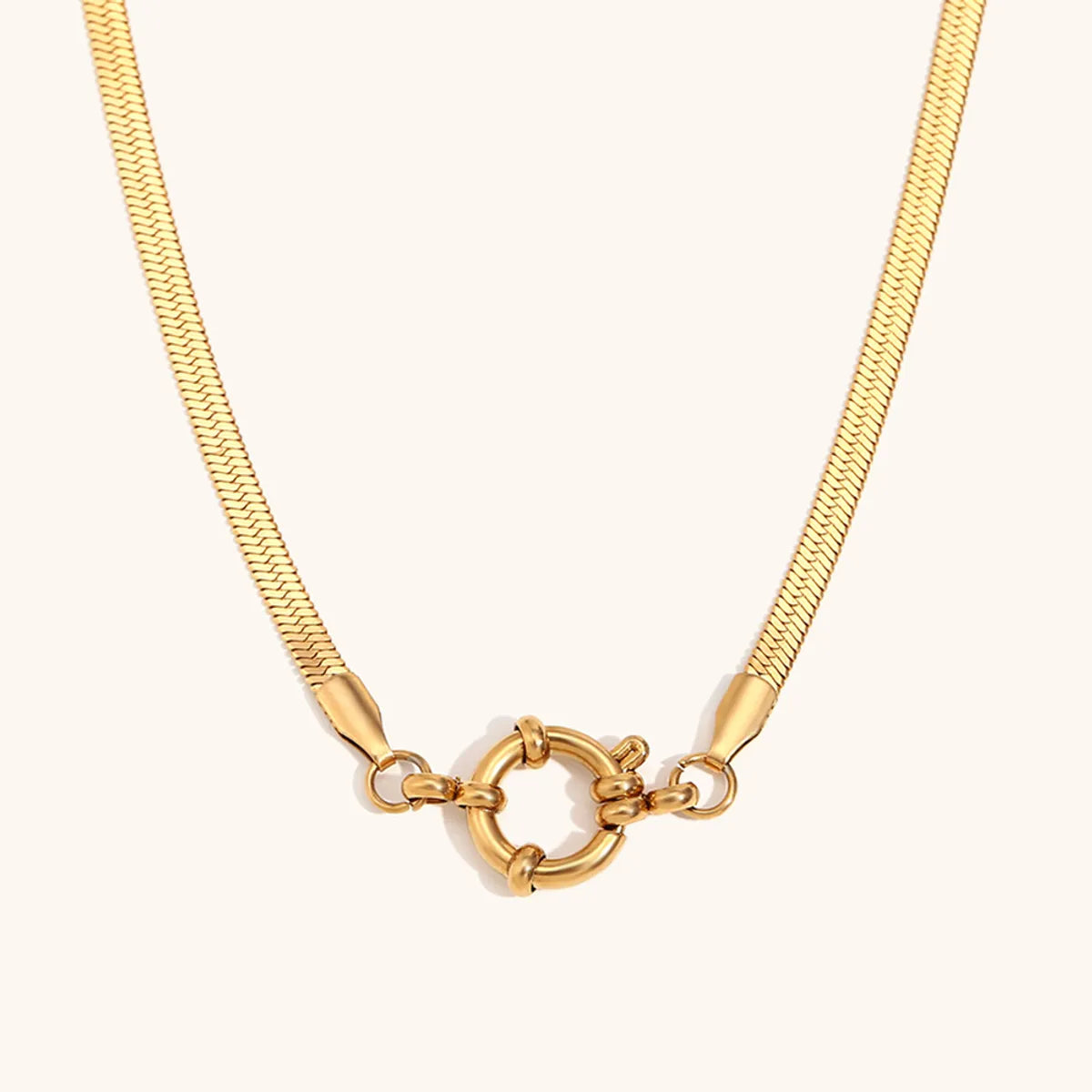 Wholesale Jewelry Simple Style Geometric 304 Stainless Steel 18K Gold Plated Necklace