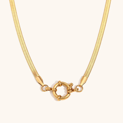 Wholesale Jewelry Simple Style Geometric 304 Stainless Steel 18K Gold Plated Necklace