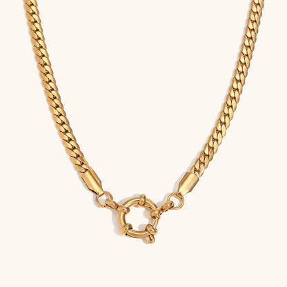 Wholesale Jewelry Simple Style Geometric 304 Stainless Steel 18K Gold Plated Necklace