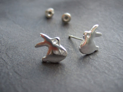 Alloy Plating Gold Silver Hooligan Rabbit Earrings Animal Earrings Wholesale