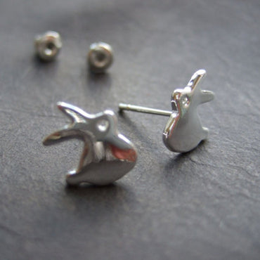 Alloy Plating Gold Silver Hooligan Rabbit Earrings Animal Earrings Wholesale