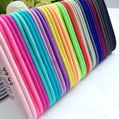 3mm Korean Version Of Children'S Rubber Band High Elasticity Does Not Hurt The Hair Rope Hair Ring Candy Color Hair Tiara Wholesale