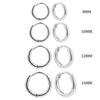 4 Pairs Simple Style Classic Style Solid Color Plating 304 Stainless Steel 14K Gold Plated Earrings