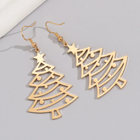 4 Pieces Classic Style Artistic Heart Shape Eye Rhombus Hollow Out Iron Drop Earrings