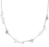 Personalized Blooming Birth Flower Multi Family Name Necklace with Birthstones or Diamonds