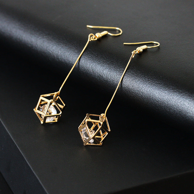 Alloy Spherical Hollow Cubic Zirconia Earrings Wholesales Fashion