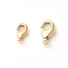5 Pcs/Package 10x5.5mm 12x7.5mm Hole 1~1.9mm Copper 18K Gold Plated Simple Solid Color Polished Lobster Clasp