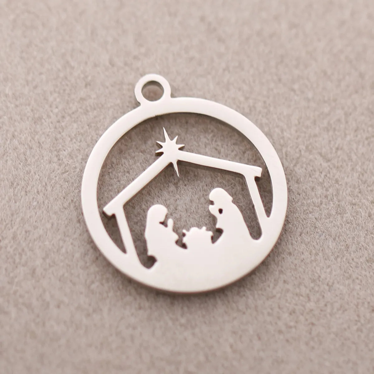 5 PCS/Package 13*16mm 14*19mm 304 Stainless Steel Christmas Tree Snowman Snowflake Pendant