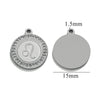 5 PCS/Package 15mm Hole 1~1.9mm 304 Stainless Steel Zircon 18K Gold Plated Constellation Pendant