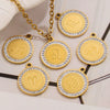 5 PCS/Package 15mm Hole 1~1.9mm 304 Stainless Steel Zircon 18K Gold Plated Constellation Pendant