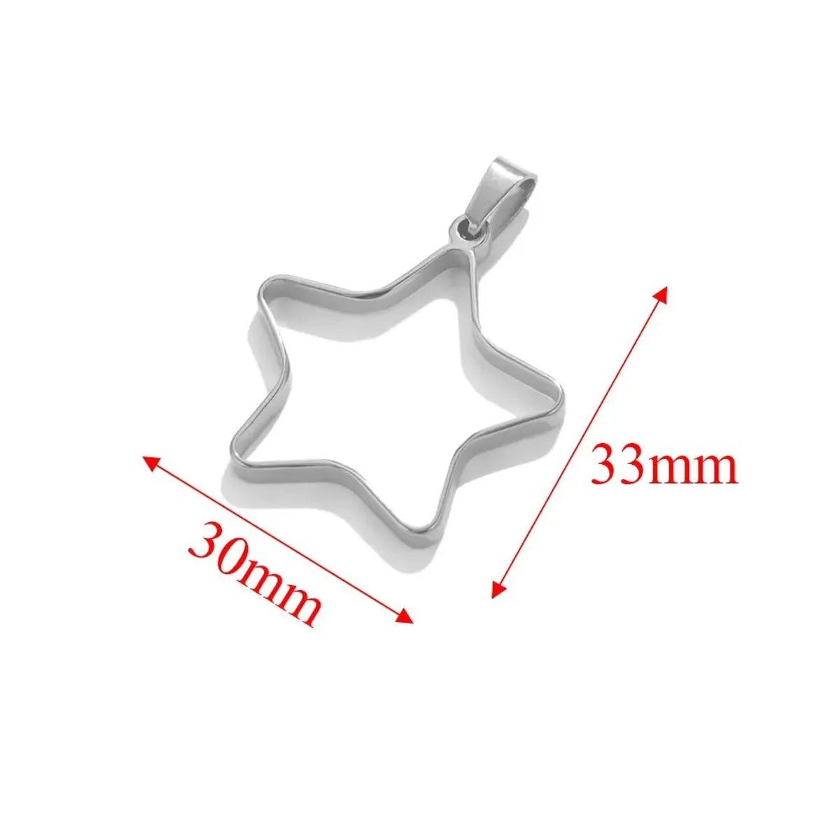 5 PCS/Package 17*47mm 28*32mm 30*32mm 304 Stainless Steel Heart Shape Rhombus Rectangle Pendant