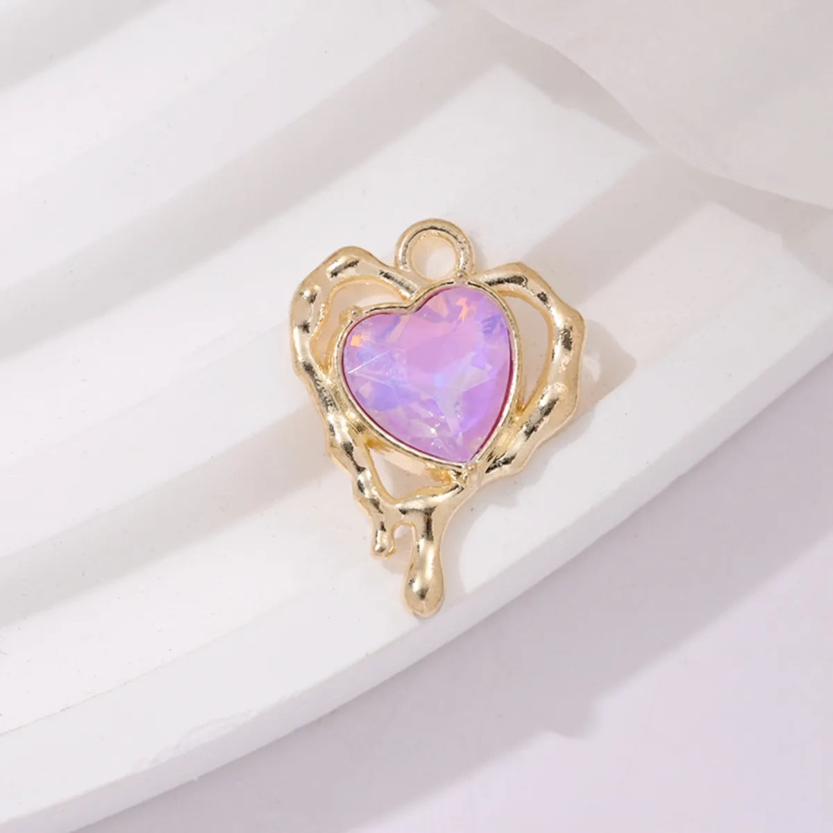 5 PCS/Package 1.5*1.2cm Alloy Heart Shape Pendant