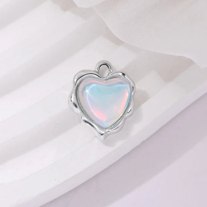 5 PCS/Package 1.5*1.2cm Alloy Heart Shape Pendant